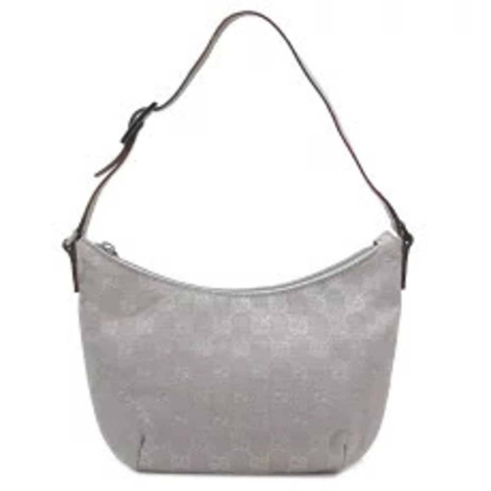 Gucci Pouch Clutch Shoulder Bag GG Canvas Purple
